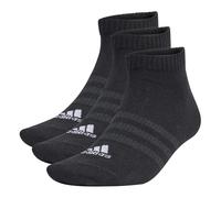 adidas Unisex adulto Thin and Light Sportswear Low-Cut Socks 3 Pairs, Black / White, 13-14.5