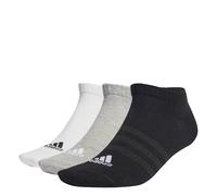 adidas Unisex adulto Thin and Light Sportswear Low-Cut Socks 3 Pairs, Medium Grey Heather / White / Black, 10.5-12.5