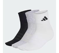 adidas Unisex - Adulto THIN&LIGHT SPORTSWEAR ANKLE SOCKS 3 PAIR PACK, medium grey heather/white/black, 5-6 Years