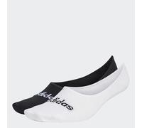 adidas Unisex adulto Thin Linear Ballerina Socks 2 Pairs, White/Black, 10.5-12.5 (Paquete de 3)