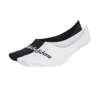 adidas Unisex adulto Thin Linear Ballerina Socks 2 Pairs, White/Black, 6.5-8