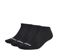 adidas Unisex adulto Thin Linear Low-Cut Socks 3 Pairs, Black / White, 6.5-8