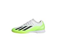 Adidas Unisex Adulto X Crazyfast.3 Indoor Boots, Cloud White/Core Black/Lucid Lemon, 46 EU