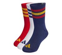 adidas Unisex - Bambini e ragazzi 3STRIPES CUSHIONED SPORTSWEAR CREW SOCKS 3 PAIR PACK, dark blue/team power red 2/white, 4-5 Years