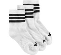 adidas Unisex - Bambini e ragazzi 3STRIPES CUSHIONED SPORTSWEAR CREW SOCKS 3 PAIR PACK, white/black/black, 5-6 Years