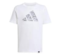 adidas Unisex - Bambini e Ragazzi Camo Graphic T-Shirt Junior, White/Grey, 9-10 Years