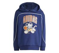 adidas Unisex - Bambini e Ragazzi Disney Mickey Mouse Hooded Sweatshirt, Dark Blue/Pure Orange/Off White, 7-8 Years