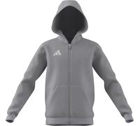 adidas Unisex - Bambini e Ragazzi Entrada26 Full Zip Hoodie Kids, Team Light Grey/White, 9-10 Years
