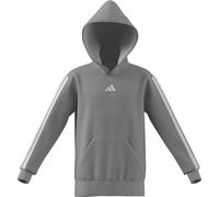 adidas Unisex - Bambini e Ragazzi Essentials 3 Stripes Hoodie, Medium Grey Heather/White, 15-16 Years
