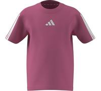 adidas Unisex - Bambini e Ragazzi Essentials 3 Stripes Sleeve T-Shirt, Pink Fusion/White, 4-5 Years