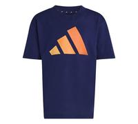 adidas Unisex - Bambini e Ragazzi Essentials Big Logo T-Shirt, Dark Blue/Semi Ice Tangerine/Pure Orange, 3-4 Years
