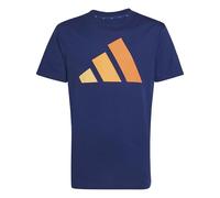 adidas Unisex - Bambini e Ragazzi Essentials Big Logo T-Shirt, Dark Blue/Semi Ice Tangerine/Pure Tangerine/Pure Orange, 15-16 Years