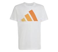 adidas Unisex - Bambini e Ragazzi Essentials Big Logo T-Shirt, White/Semi Ice Tangerine/Pure Tangerine/Pure Orange, 13-14 Years