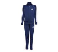 adidas Unisex - Bambini e ragazzi ESSENTIALS CLIMACOOL STRIPES TRACKSUIT, dark blue/white, 15-16 Years