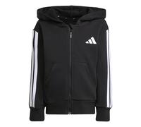 adidas Unisex - Bambini e Ragazzi Essentials Full Zip Hoodie, Black/White, 3-4 Years