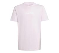 adidas Unisex - Bambini e Ragazzi Essentials Linear Logo T-Shirt, Clear Pink/White, 15-16 Years