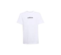 adidas Unisex - Bambini e Ragazzi Essentials Linear Logo T-Shirt, White/Black, 11-12 Years