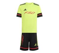 adidas Unisex - Bambini e Ragazzi F50 Jersey Short Sleeve Kids, Team Solar Yellow 2/Black/Lucid Red, 7-8 Years
