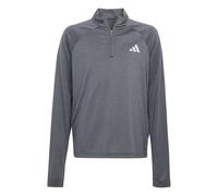 adidas Unisex - Bambini e Ragazzi Goto PZ 1/4 Zip Longsleeve tee, Black/Grey Three/Reflective Silver, 9-10 Years