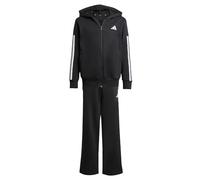 adidas Unisex - Bambini e ragazzi Junior Hooded Fleece Tracksuit, black/white, 13-14 Years