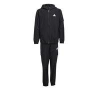 adidas Unisex - Bambini e ragazzi Junior Woven Cargo Tracksuit, black/white, 13-14 Years
