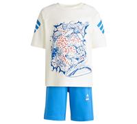 adidas Unisex - Bambini e ragazzi MARVEL AVENGERS T-SHIRT SET, off white/ray blue, 5-6 Years