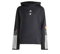 adidas Unisex - Bambini e Ragazzi Minecraft Training 3 Stripes Hoodie, Black/White, 18-24 Months