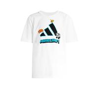 adidas Unisex - Bambini e Ragazzi Minecraft Training T-Shirt, White/Black, 6-7 Years