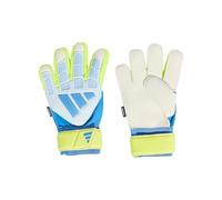 adidas Unisex - Bambini e Ragazzi Predator Goalkeeper Glove Match FINGERSAVE Junior, Crystal Sky/Ray Blue/Solar Yellow, 4.5