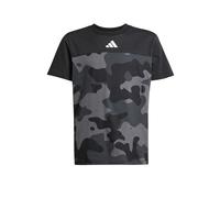 adidas Unisex - Bambini e Ragazzi Seasonal Essentials Camo Cotton T-Shirt Juniors, Black/White, 11-12 Years