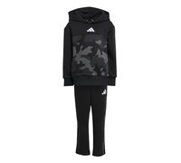 adidas Unisex - Bambini e ragazzi Seasonal Essentials Little Kids Camo Fleece Jogger Set, black/white, 5-6 Years