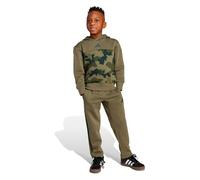 adidas Unisex - Bambini e ragazzi Seasonal Essentials Little Kids Camo Fleece Jogger Set, olive strata/white, 3-4 Years