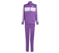 adidas Unisex - Bambini e ragazzi SEASONAL ESSENTIALS TIBERIO 3 STRIPES TRICOT TRACKSUIT, active purple/white, 9-10 Years