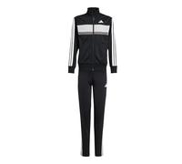 adidas Unisex - Bambini e ragazzi SEASONAL ESSENTIALS TIBERIO 3 STRIPES TRICOT TRACKSUIT, Black/White/Grey Two, 11-12 Years