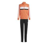 adidas Unisex - Bambini e ragazzi SEASONAL ESSENTIALS TIBERIO 3 STRIPES TRICOT TRACKSUIT, Dusky Orange/white, 9-10 Years