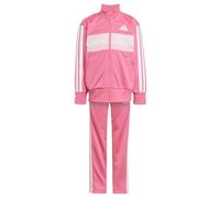 adidas Unisex - Bambini e ragazzi SEASONAL ESSENTIALS TIBERIO 3 STRIPES TRICOT TRACKSUIT, Pink Fusion/White/Clear Pink, 4-5 Years