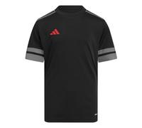 Adidas Unisex - Bambini e Ragazzi SQUADRA25 Jersey Short Sleeve Kids, Black/Team Grey Four/Pure Ruby, 13-14 Years