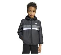 adidas Unisex niños TIBERIO WINDBREAKER, black/grey four/white, 11-12 Years