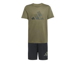 adidas Unisex - Bambini e ragazzi TRAIN ESSENTIALS CAMO PRINT SPORT SET, OLISTR, 13-14 Years