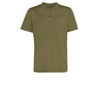 adidas Unisex - Bambini e Ragazzi Train Essentials Logo Regular Fit T-Shirt Junior, Olive strata/Black, 11-12 Years