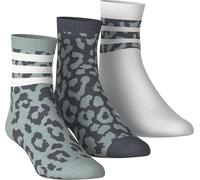 adidas Unisex - Bambini e ragazzi YOUTH GIRLS LEO 3PP SOCKS, Aurora Onix/Wonder Sage/white, 4-5 Years