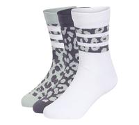 adidas Unisex - Bambini e ragazzi YOUTH GIRLS LEO 3PP SOCKS, Aurora Onix/Wonder Sage/white, 6-7 Years