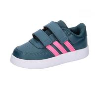 adidas Unisex bebé Breaknet Lifestyle Court Two-Strap Hook-and-Loop Shoes, arctic night/lucid pink/Cloud white, 19 EU