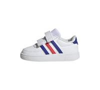 adidas Unisex bebé Breaknet Lifestyle Court Two-Strap Hook-and-Loop Shoes, Cloud white/lucid blue/bright red, 26 1/2 EU