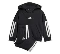 adidas Unisex bebé Essentials Hooded Jogger Track Suit, black/white, 12-18 Months