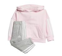 adidas Unisex bebé Essentials Hooded Jogger Track Suit, clear pink/white, 6-9 Months