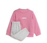 adidas Unisex bebé ESSENTIALS LINEAR LOGO JOGGER, pink fusion/white, 6-9 Months