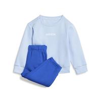 adidas Unisex bebé Essentials Linear Logo Jogger Track Suit, glow blue/white, 2-3 Years