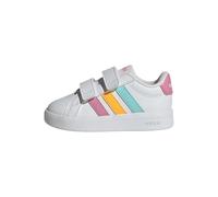 adidas Unisex bebé Grand Court 3.0 Shoes Infants, FTWR White/Bliss Pink/Lucid Tangerine, 22 EU