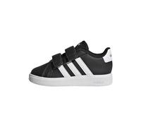 adidas Unisex bebé Grand Court Lifestyle Hook and Loop Shoes, Core Black / Cloud White / Core Black, 25 EU